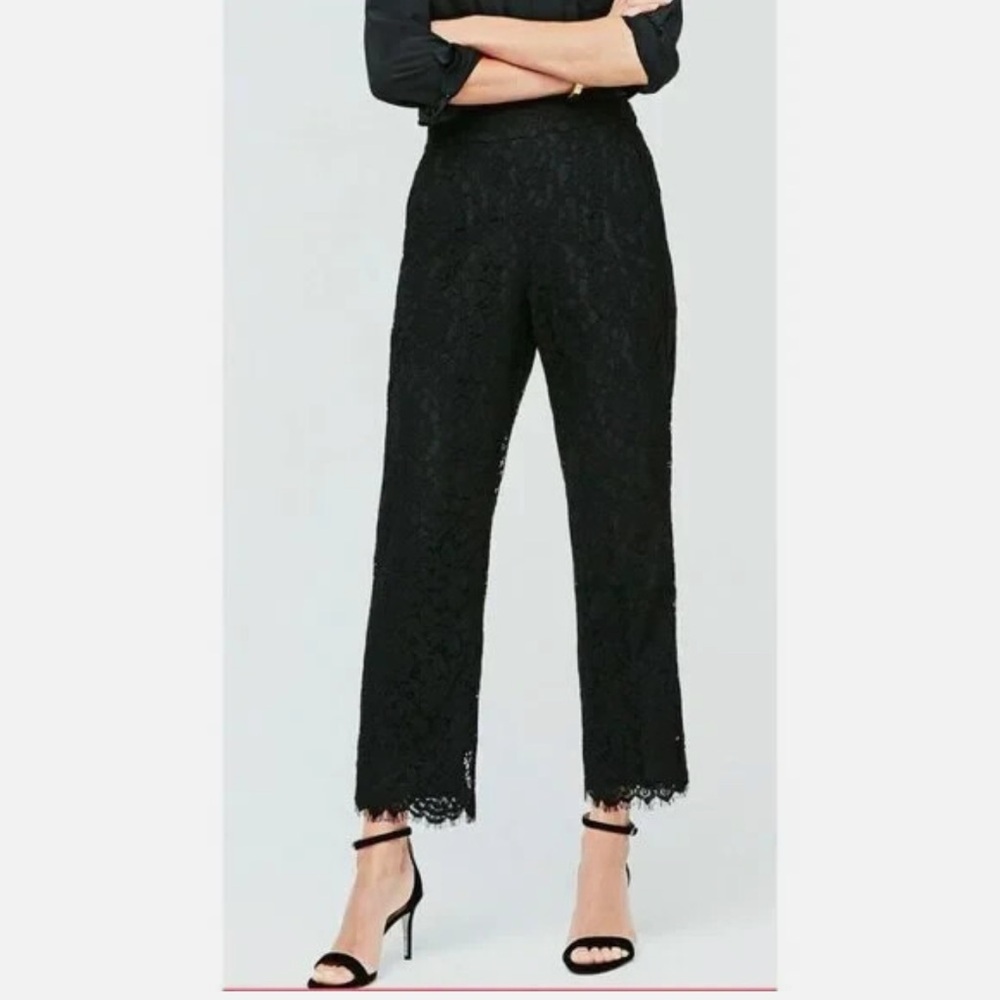 J. Crew Easy On Black Lace Pant - Size 2